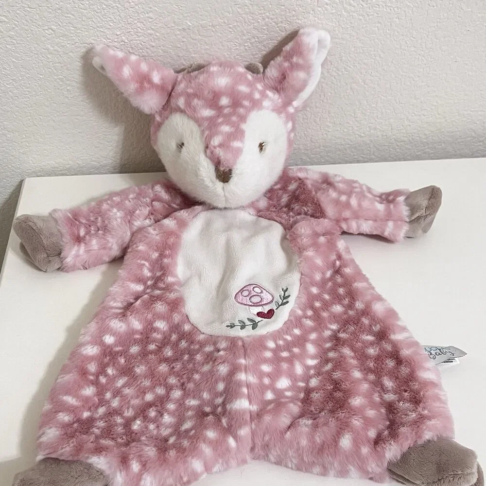 Douglas Baby Cuddle Toys Farrah Pink Fawn Sshlumpie Security Blanket Lovey 17